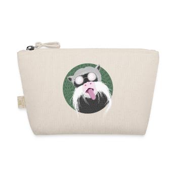 Funny monkey with beard and glasses - Organic Pouch - nature - Front