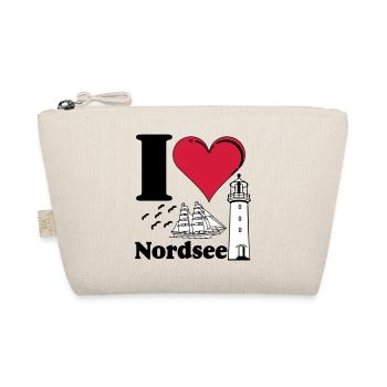 Nordsee Shirt , Fun Shirt , Küste , I love ...(25) - Bio-Täschchen - Natur - Vorne