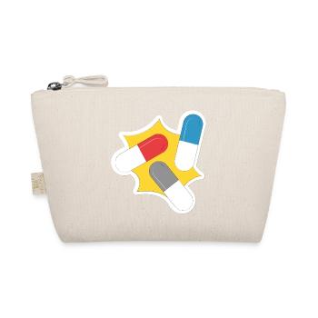 Pop Art Design Geschenk Retro Kapsel Medikament - Bio-Täschchen - Natur - Vorne