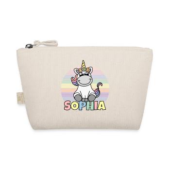 Sophia Nom Mignon Licorne Arc-en-ciel Prénom - Trousse biologique - nature - Devant