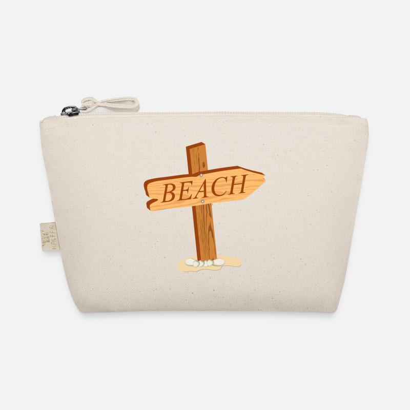 panneau en bois simple - Panneau de signalisation vers la plage Trousse biologique