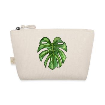 Monstera - tropische Pflanze in Aquarell - Bio-Täschchen - Natur - Vorne