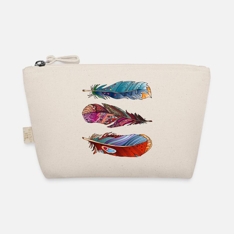 Bunte Federn Bio-Täschchen