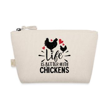 La vie est meilleure avec l'idée de cadeau de poulets - Trousse biologique - nature - Devant