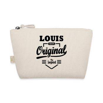 Prénom LOUIS cadeau anniversaire personnalisé noel - Trousse biologique - nature - Devant