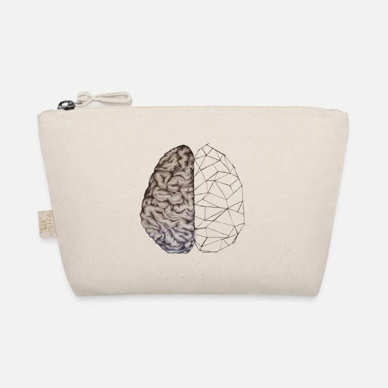 Anatomic Brain Original Drawing - Bio-Täschchen - Natur