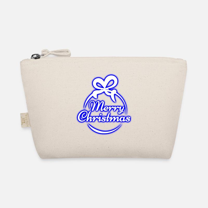 Joyeux Noël Neon Blue Christmas Trousse biologique