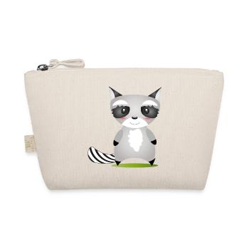 cute raccoon in comic style to love - Organic Pouch - nature - Front