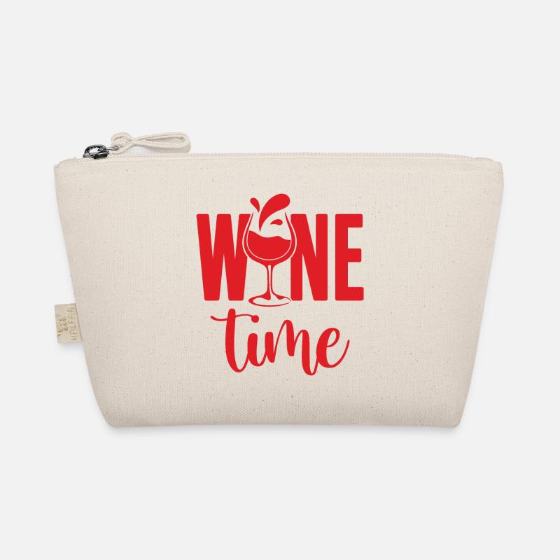 It's Wine Time Time Wine Wine Lover Bio-Täschchen