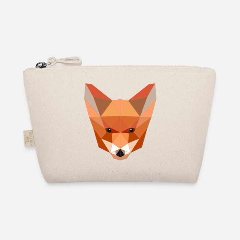 Fox Low Poly - Organic Pouch - nature