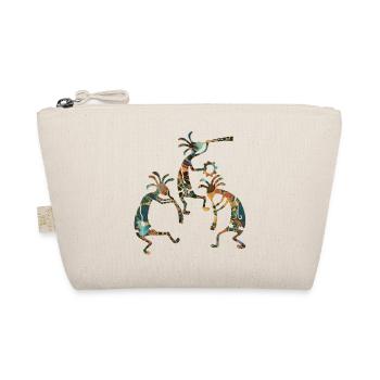 Native Americans - Kokopelli Musicans Trio 3 - Organic Pouch - nature - Front