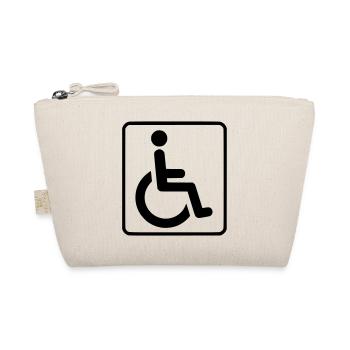 Rollstuhlsymbol für Behinderte # - Bio-Täschchen - Natur - Vorne