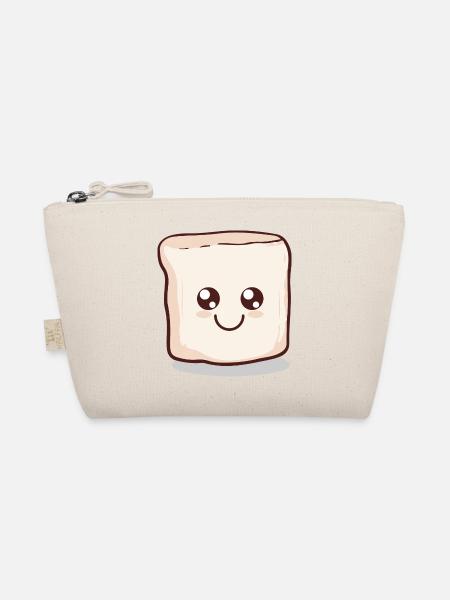 Kawaii Marshmallow | S'more | Camping - Bio-Täschchen - Natur - Vorne