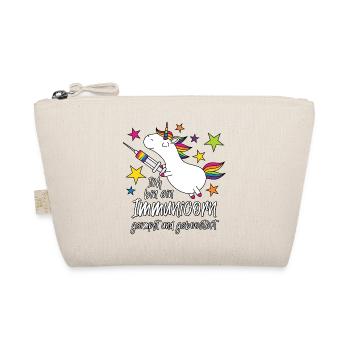 Einhorn Immunicorn geimpft und geboostert - Bio-Täschchen - Natur - Vorne