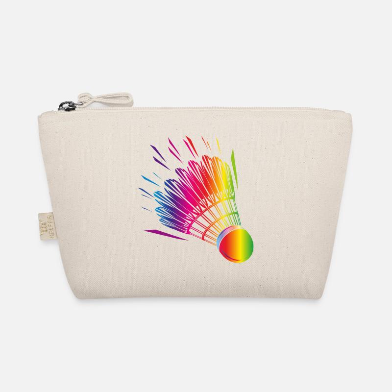 colorful badminton badminton drawing Organic Pouch