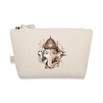 Elephant god Ganesha with flowers with sepia effect - Organic Pouch - nature - Front