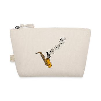 Saxophonist Jazz Music Sheet Music Saxophone - Organic Pouch - nature - Front