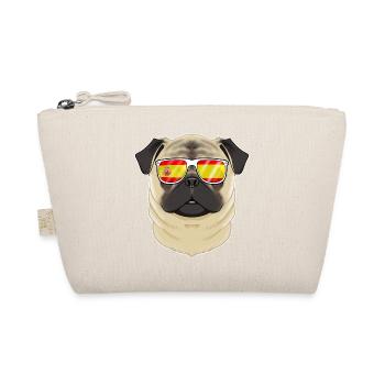 Pug I Spain Sunglasses I Spanish Flag - Bio-Täschchen - Natur - Vorne