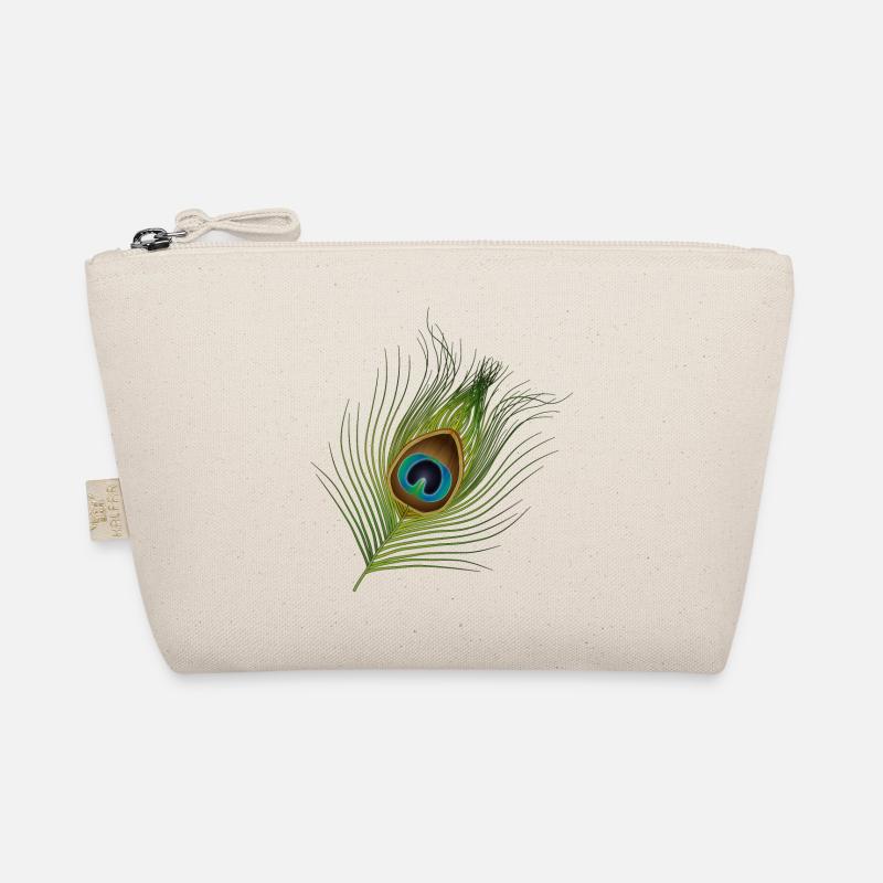 plume de paon dessinée à la main Trousse biologique