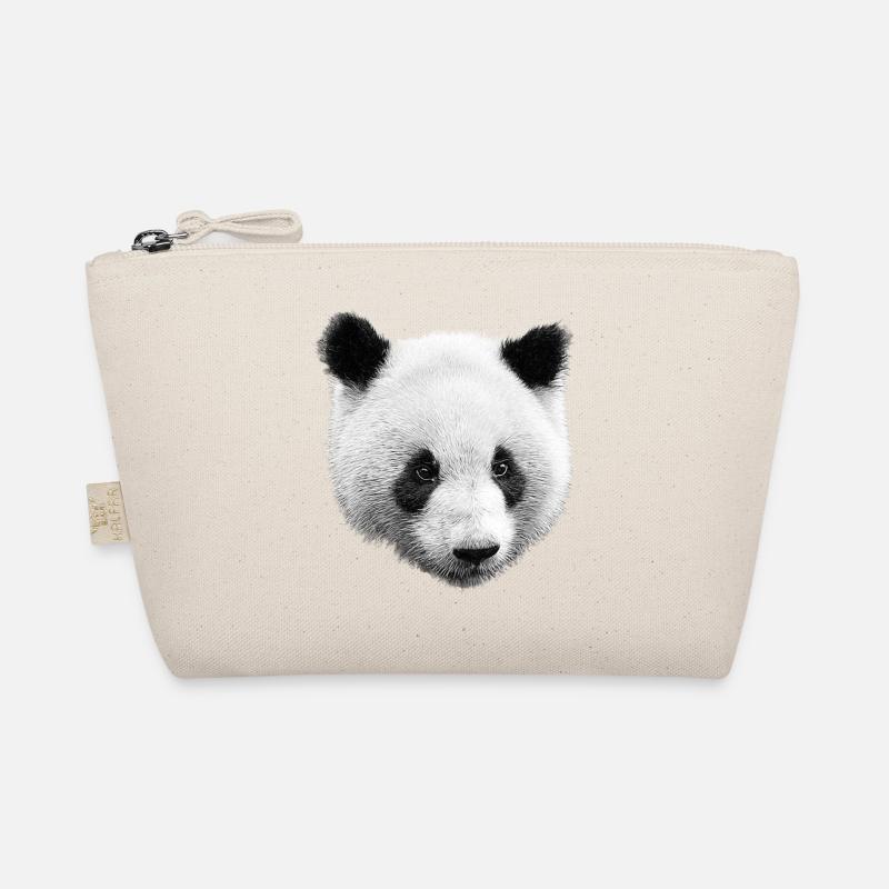 Panda Black White - Organic Pouch - nature