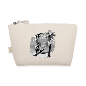 Surfer Palm Trees Beach black/white - Organic Pouch - nature - Front