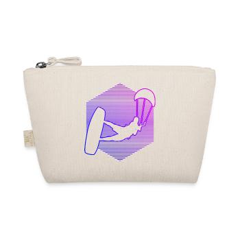 Kite Men Kiting Women Kitesurfer Kitesurf - Organic Pouch - nature - Front