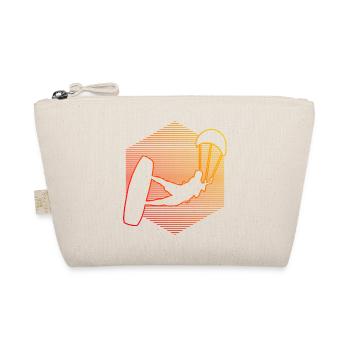 Kitesurf Kiting Kitesurfing Men Kite Kitesurfer - Organic Pouch - nature - Front