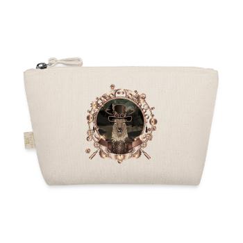 Steampunk deer portrait in antique frame - Organic Pouch - nature - Front