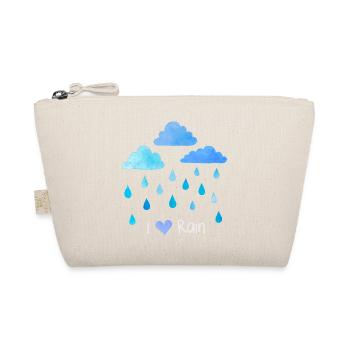 I love rain, raindrops, weather clouds, wet - Organic Pouch - nature - Front