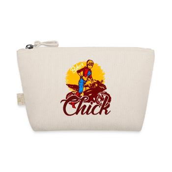 Anime Biker Biker Motorcycle Motorcyclist Chick - Organic Pouch - nature - Front