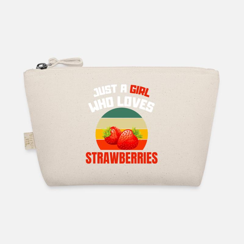 Sommer Frucht Mädchen Geschenk Retro Erdbeere Bio-Täschchen