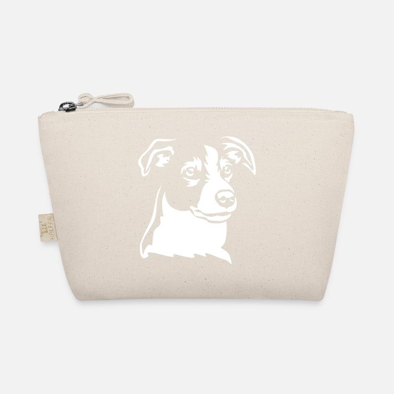 Jack Russell Terrier Kopf "Black Edition" Bio-Täschchen