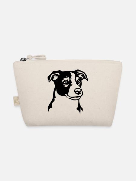 Jack Russell Terrier Kopf - Bio-Täschchen - Natur - Vorne