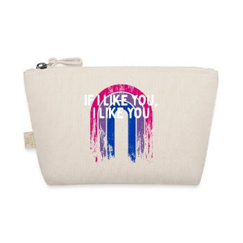 If I Like You I Like You Bisexual LGBTQ Bi Pride - Organic Pouch - nature - Front