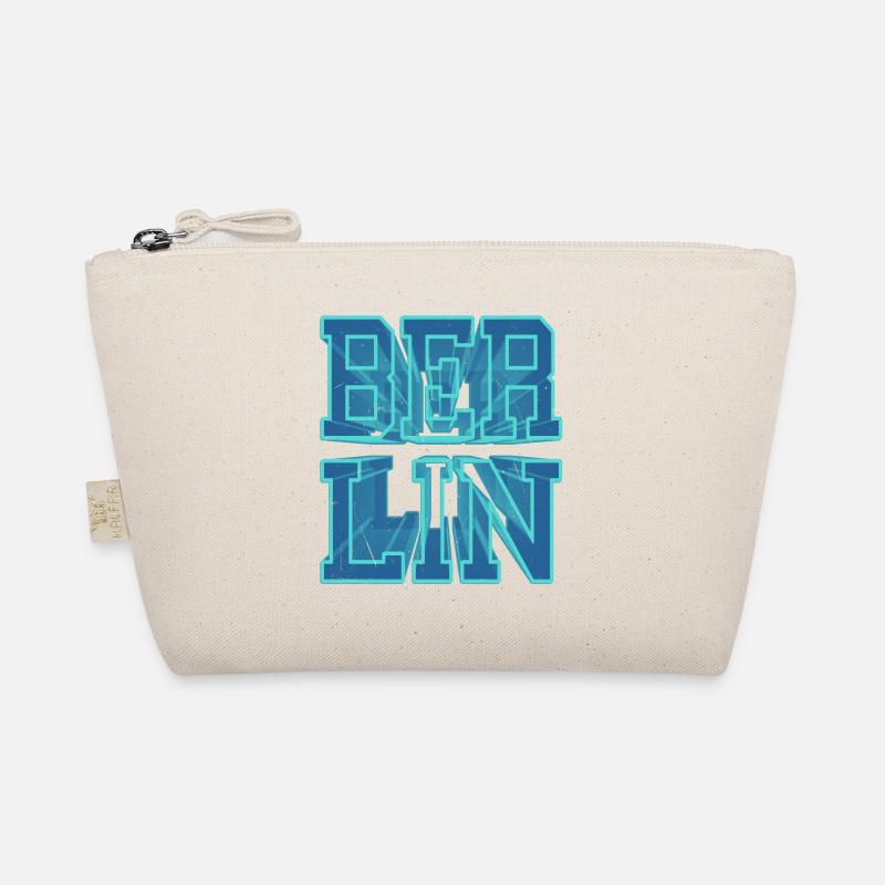 Berlin Germany City 3D Font Skyline Organic Pouch