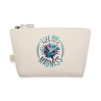 Life Needs a Bit Of Madness - Quote with Chat - Organic Pouch - nature - Front