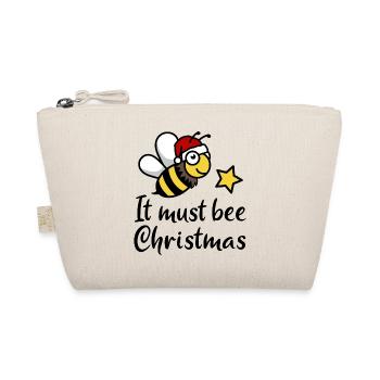 Christmas Bee must bee christmas - Organic Pouch - nature - Front