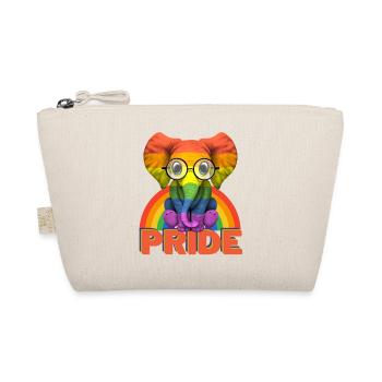 Rainbow Elephant Gay Queers LGBT Gay Pride - Organic Pouch - nature - Front