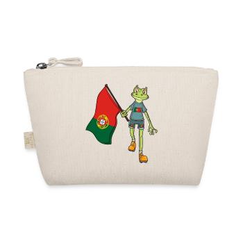 Portugal Fan Frosch - Bio-Täschchen - Natur - Vorne