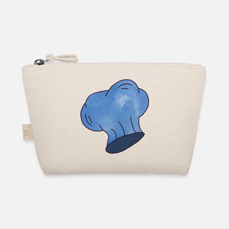 Petite toque de chef bleue avec des nuages Trousse biologique