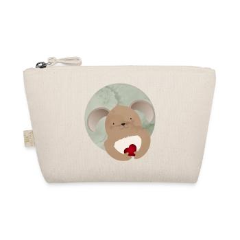 cute with a heart for Valentine's Day - Organic Pouch - nature - Front