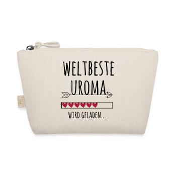werdende Uroma Schwangerschaft Verkündung Geschenk - Bio-Täschchen - Natur - Vorne