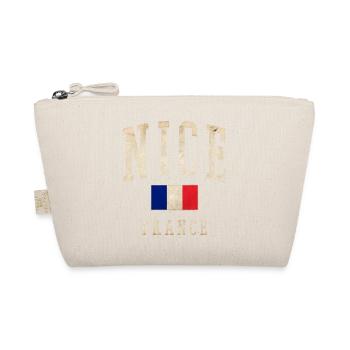 Nice France Flag Design - Organic Pouch - nature - Front