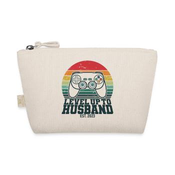 Level Up To Husband Est. 2023 Gaming Gamer - Organic Pouch - nature - Front