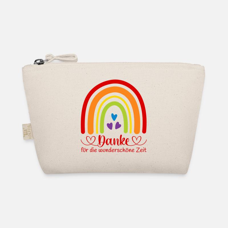 Danke für die wunderschöne Zeit Regenbogen Kita - Bio-Täschchen - Natur