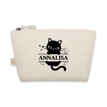 nom t-shirt Annalisa t-shirt chat idée cadeau - Trousse biologique - nature - Devant