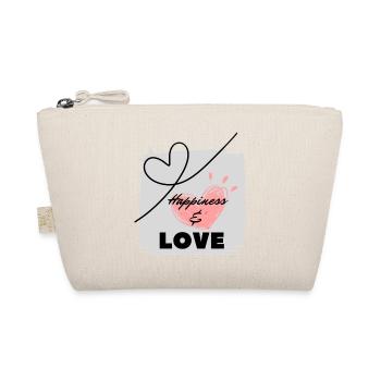 I love clothes / Happiness and Love - Bio-Täschchen - Natur - Vorne