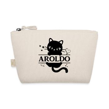 t-shirt Aroldo t shirt chat cadeau idée chat chat chat - Trousse biologique - nature - Devant
