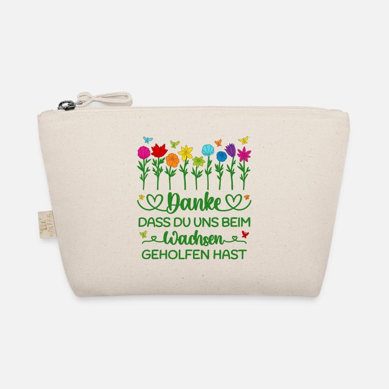 Kita Abschied Blumen Wachsen Kindergarten Danke - Bio-Täschchen - Natur