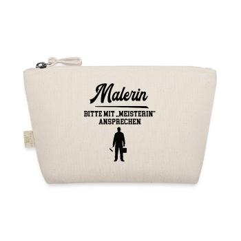 Malerin Meisterin Meister Malermeisterin Malerei - Bio-Täschchen - Natur - Vorne
